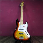 Ficha técnica e caractérísticas do produto Contra Baixo 4 Cordas Jazz Bass SX SJB75 Sunburst com Escudo Branco - SX