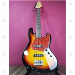 Ficha técnica e caractérísticas do produto Contra Baixo Jazz Bass 4 Cordas Giannini GB-100 Sunburst Escudo Tortoise - Giannini