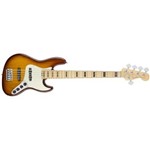 Ficha técnica e caractérísticas do produto Contrabaixo Fender 019 7102 - Am Elite Jazz Bass V Ash Maple - 752 - Tobacco Sunburst