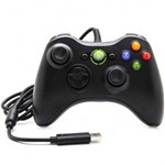 Ficha técnica e caractérísticas do produto Controle C-fio Preto Xbox 360