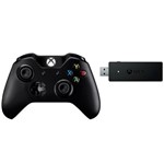 Ficha técnica e caractérísticas do produto Controle Microsoft P/ Xbox One e Pc + Adaptador Wireless USB Preto