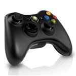 Ficha técnica e caractérísticas do produto Controle Microsoft Xbox 360 Sem Fio Preto