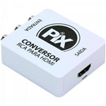 Ficha técnica e caractérísticas do produto Conversor RCA para HDMI Branco PIX