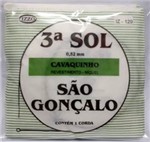 Ficha técnica e caractérísticas do produto Corda Avulsa Encapada Cavaco Cavaquinho 3 Sol São Gonçalo