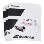 Ficha técnica e caractérísticas do produto Corda Babolat RPM Dual 16L 1.30mm - Pack com 3 Sets