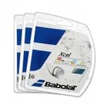 Corda Babolat Xcel 17L 1.25mm Azul - Pack com 3 Sets