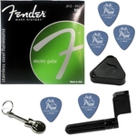 Ficha técnica e caractérísticas do produto Cordas De Guitarra Fender Flatwound 012 052 Light 50L + Kit IZ1