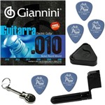 Ficha técnica e caractérísticas do produto Cordas de Guitarra Giannini 010 046 Nickel Wound GEEGST10 + Kit de Acessórios IZ1