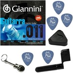 Ficha técnica e caractérísticas do produto Cordas de Guitarra Giannini 011 049 Nickel Wound GEEGST11 + Kit de Acessórios IZ1