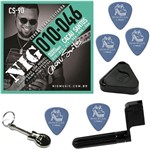 Ficha técnica e caractérísticas do produto Cordas de Guitarra Nig 010 046 Cacau Santos Signature CS90 + Kit de Acessórios IZ1