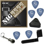 Ficha técnica e caractérísticas do produto Cordas de Guitarra Nig Flatwound (Lisas) 013 NGF813 + Kit de Acessórios IZ1