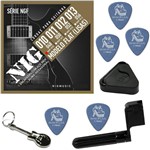 Nig Flatwound NGF810 (Lisas) Cordas de Guitarra 010 + Kit de Acessórios IZ2