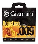 Ficha técnica e caractérísticas do produto Cordas / Encordoamentos Violão Giannini Bronze 0.009 Geswal