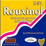 Ficha técnica e caractérísticas do produto Cordas para Cavaquinho E51 C/ Bolinha Aço com Palheta Inclusa - Rouxinol