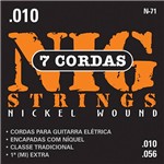 Ficha técnica e caractérísticas do produto Cordas para Guitarra Elétrica de 7 Cordas 010"-056" - Nig Strings