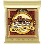 Ficha técnica e caractérísticas do produto Cordas para Violão Acústico Rock Earthwood e Blues W/Plain G 80/20 Bronze - 2008 - Ernie Ball