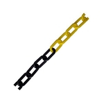 Ficha técnica e caractérísticas do produto Corrente de plástico 1 metro preto e amarela Fixtil