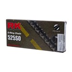 Ficha técnica e caractérísticas do produto Corrente RK 525SOX112L C/ORING e Emenda Rebite ON Road - Laquila