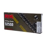 Ficha técnica e caractérísticas do produto Corrente RK 525SOX112L C/ORING e Emenda Rebite ON Road - Mas Sul Digital