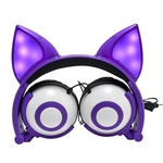 Ficha técnica e caractérísticas do produto FLY Crianças auscultadores estéreo com fio longo Noise Ear Isolando Ear Cat LED Fones de ouvido para iPad Telemóveis PC Tablet Wired earphone