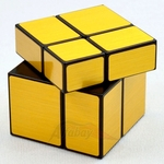 Ficha técnica e caractérísticas do produto Cubo Mágico Profissional Fanxin Mirror Block 2x2x2 Dourado