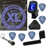 Ficha técnica e caractérísticas do produto D'addario Chromes ECG24 Cordas De Guitarra Flatwound 011 Jazz Light + Kit IZ2