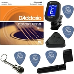 Ficha técnica e caractérísticas do produto Daddario EJ41 Encordoamento P/ Violão 12 Cordas 09 045 Phsphor Bronze + Kit IZ2