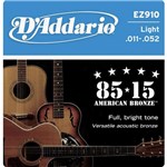 Ficha técnica e caractérísticas do produto D'Addario - Encordoamento Bronze Wound 011 para Violão EZ910 - D Addario
