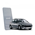 Ficha técnica e caractérísticas do produto Descanso de Pé Peugeot 206 1998 Até 2010 Aço Inox - 3r Acessórios