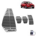 Ficha técnica e caractérísticas do produto Descanso Pedaleira Manual Ford Focus 2019 Aço Inox Preto - Jr
