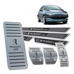 Ficha técnica e caractérísticas do produto Descanso Pedaleira Manual Soleira Peugeot 206 1999/2010 - Jr