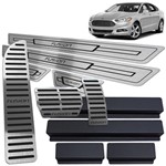 Ficha técnica e caractérísticas do produto Descanso Pedaleira Soleira Ford Fusion 2013 a 2017 Preto - Jr