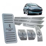 Ficha técnica e caractérísticas do produto Descanso Pedaleira Soleira Peugeot 206 99/2010 Preto Manual - Jr