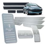 Ficha técnica e caractérísticas do produto Descanso Pedaleira Soleira Prata Aut Vinil Peugeot 206 99/10