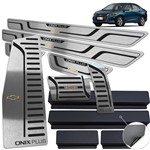 Ficha técnica e caractérísticas do produto Descanso Soleira Pedaleira Automático Preto Onix Plus 2020 - Jr