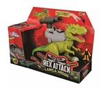 Ficha técnica e caractérísticas do produto Dinossauro Rex Attack - Lança Míssil - Verde - Adijomar