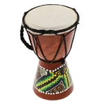 Ficha técnica e caractérísticas do produto Djembe Africano Profissional Drum Bongo Instrumento Musical Colorido De Madeira X1