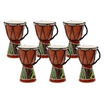 Ficha técnica e caractérísticas do produto Djembe Africano Profissional Drum Bongo Instrumento Musical Colorido De Madeira X6