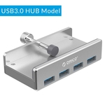 Ficha técnica e caractérísticas do produto Viva Do tipo clipe USB3.0 HUB alumínio multi Externa 4 portas splitter adaptador USB