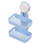 Ficha técnica e caractérísticas do produto Double Layer Titular Soap Box com ventosa para banheiro cozinha de casa Gostar