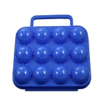 Ficha técnica e caractérísticas do produto Egg Box plástico Outdoor Picnic Blue Box Choque de absorção portátil 12 Eggs caso