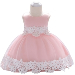 Ficha técnica e caractérísticas do produto Niceday Elegante Bubble Girl Dress Moda Lace Borda Vestido bowknot
