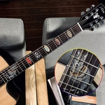Ficha técnica e caractérísticas do produto Elétrico guitarra acústica embutimento etiqueta Fretboard marcadores Decal Guitarra Adesivos (Mantenha um estoque)