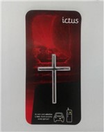 Ficha técnica e caractérísticas do produto Emblema Adesivo Imã Cruz Cromado Plástico Ictus