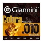 Ficha técnica e caractérísticas do produto Encordoamento 010 Violão Aço Bronze Giannini Cobra GEEFLE