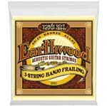 Ficha técnica e caractérísticas do produto Encordoamento Banjo 5 Cordas Ernie Ball 2061 Earthwood Bronze 80/20 Frailing - Loop End