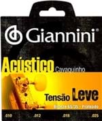 Ficha técnica e caractérísticas do produto Encordoamento Cavaquinho .010-.025 Giannini Acústico Tensão Leve Gescl...