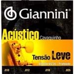 Encordoamento Cavaquinho Giannini Acústico 010 - Tensão Leve - GESCLA