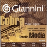 Ficha técnica e caractérísticas do produto Encordoamento Cobra Para Viola Giannini Cobra Gesvnm Niquel Tensão Média Kit com Três