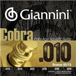 Ficha técnica e caractérísticas do produto Encordoamento Cobra Violão Bronze 85/15 0,10 - 0,50 - Giannini